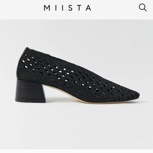 Miista Taissa handwoven cloth mixture back with memory foam sole size 8.5